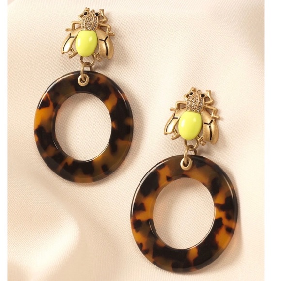 Stella & Dot [V] 2-in-1🐝Buzz Thrill Hoops Bumblebee Earrings - Picture 10 of 16